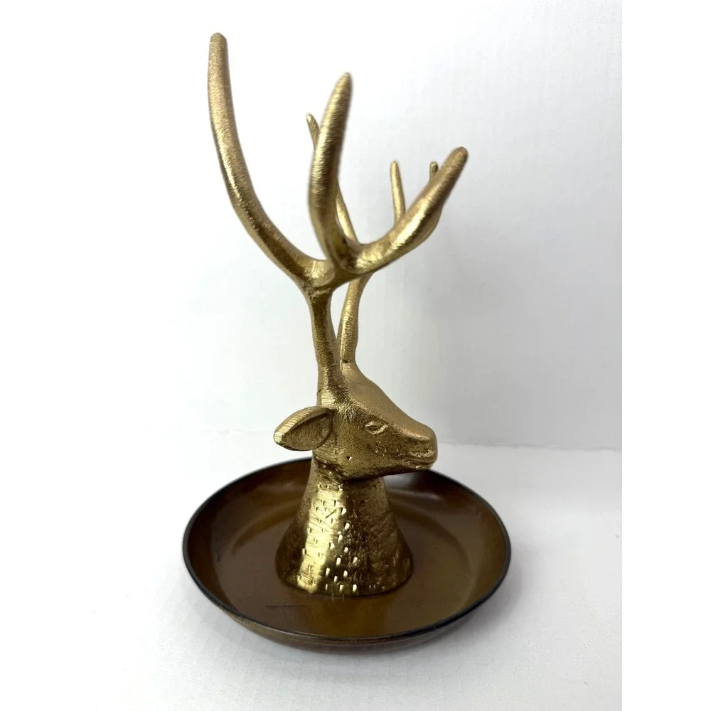 Unbranded Jewelry Faux Gold Deer Antler Holder Tray‎